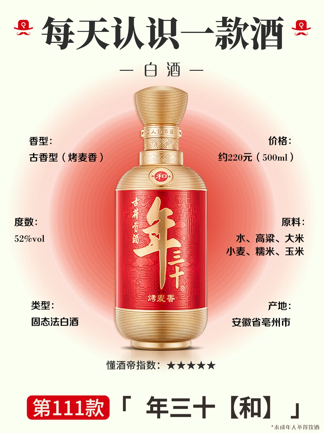 每天认识一款酒〡年三十和🍶中国人的年酒