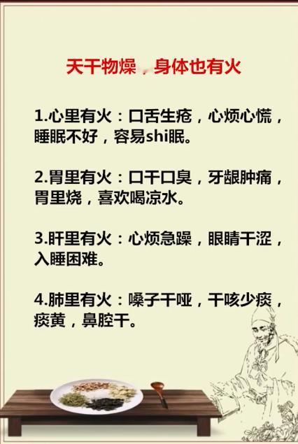 天干物燥，身体也有火~