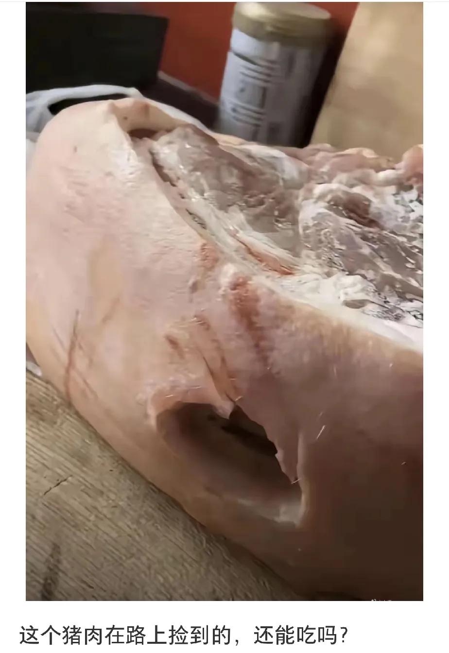 肯定不能吃，别人掉地上的猪肉不能捡！