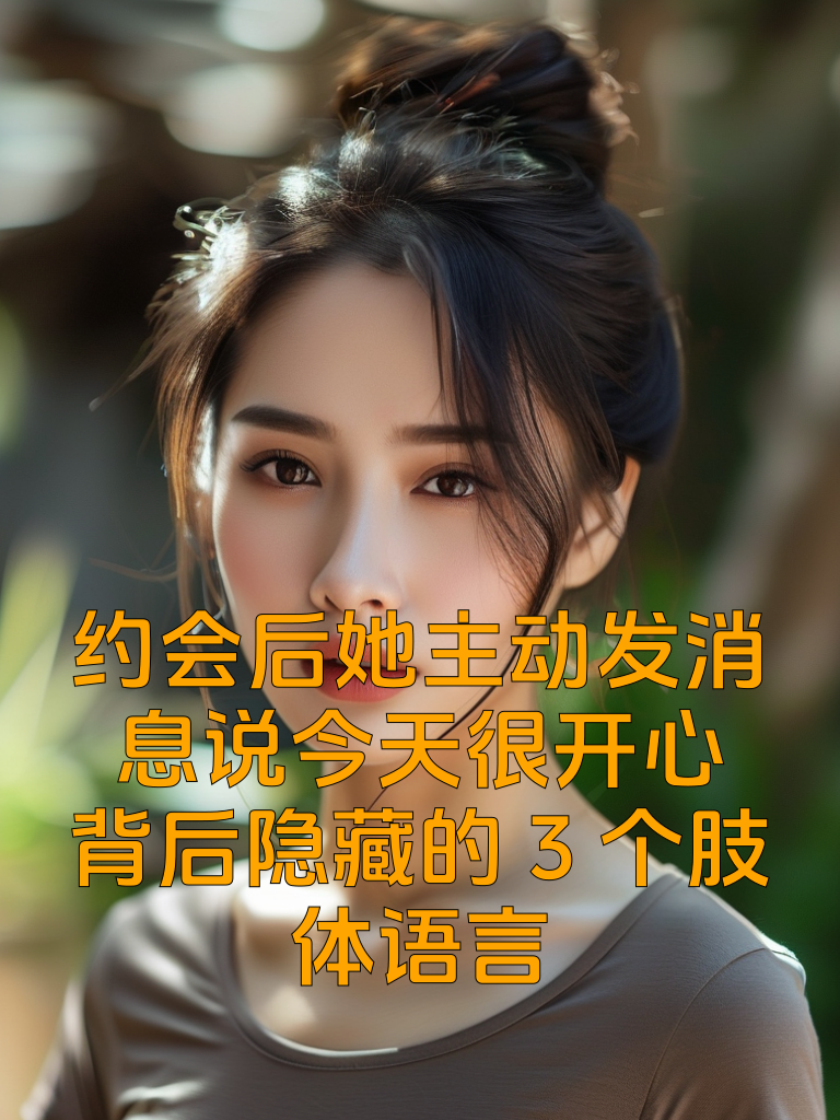 约会后她主动发消息说'今天很开心'，背后隐藏的3个肢体语言