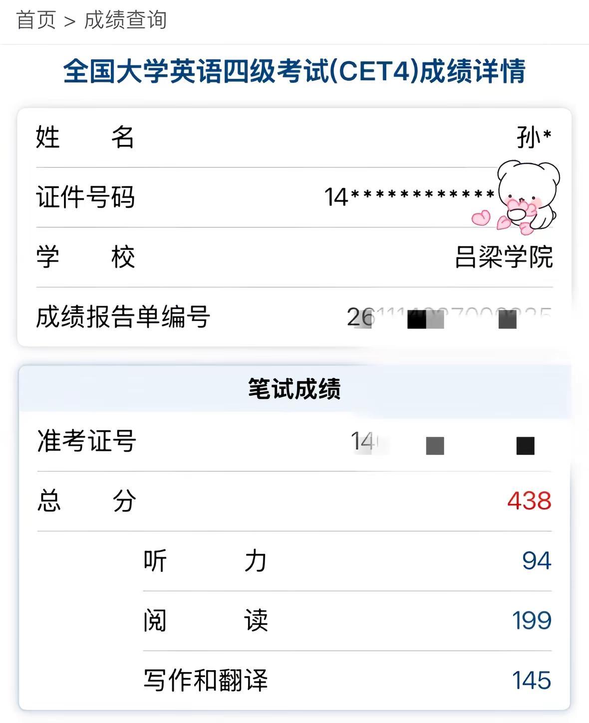 至此我终于读懂得阅读者得天下的含金量。听力只对两个又如何四六级成绩