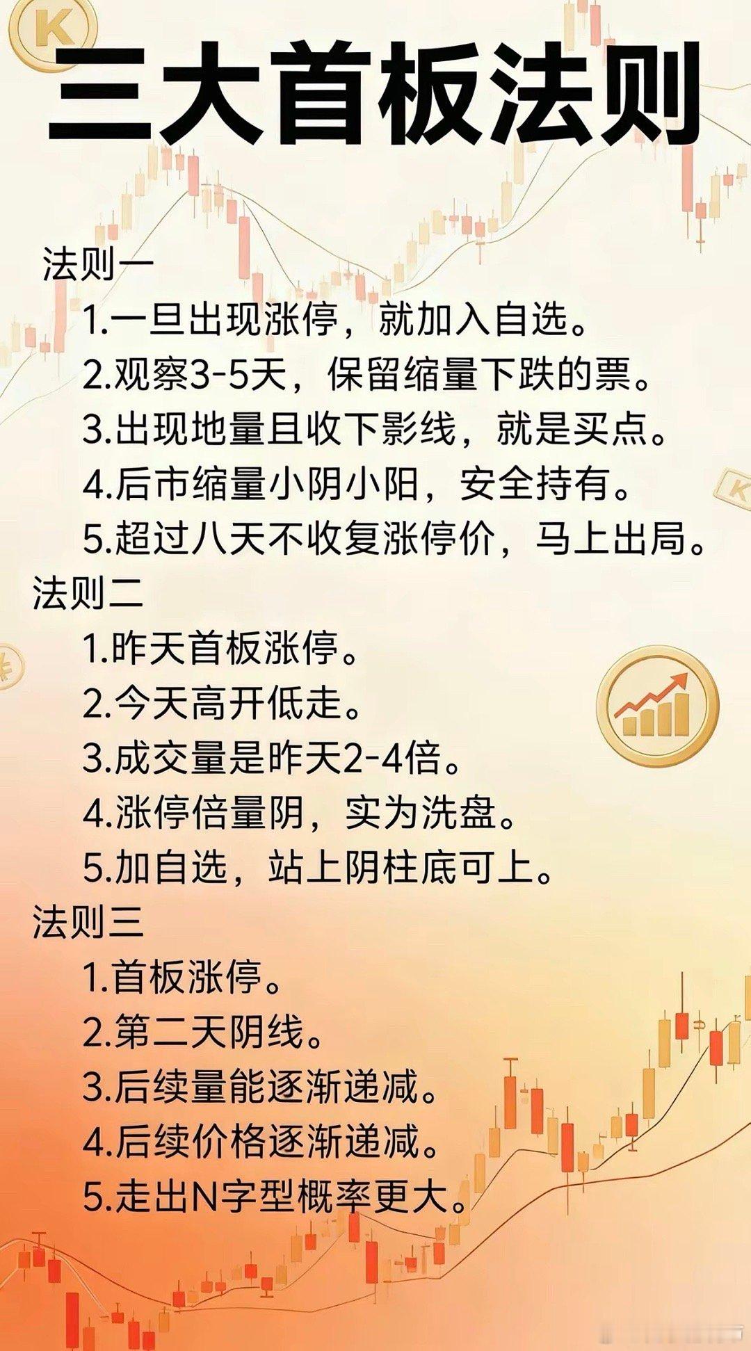 炒股里的三大首板法则，那可真是宝藏秘籍！首先是题材法则。有强大题材支撑的首板更值