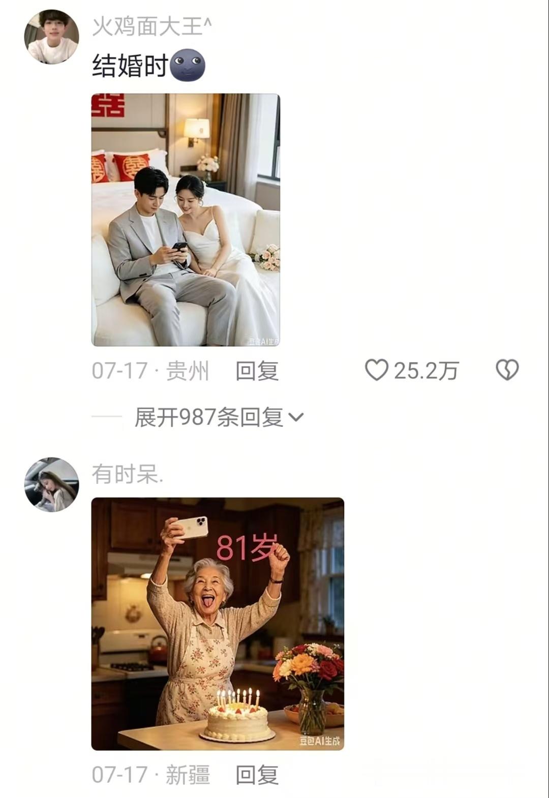 评论区甩下一堆AI图就走笑得我好崩溃哈哈哈