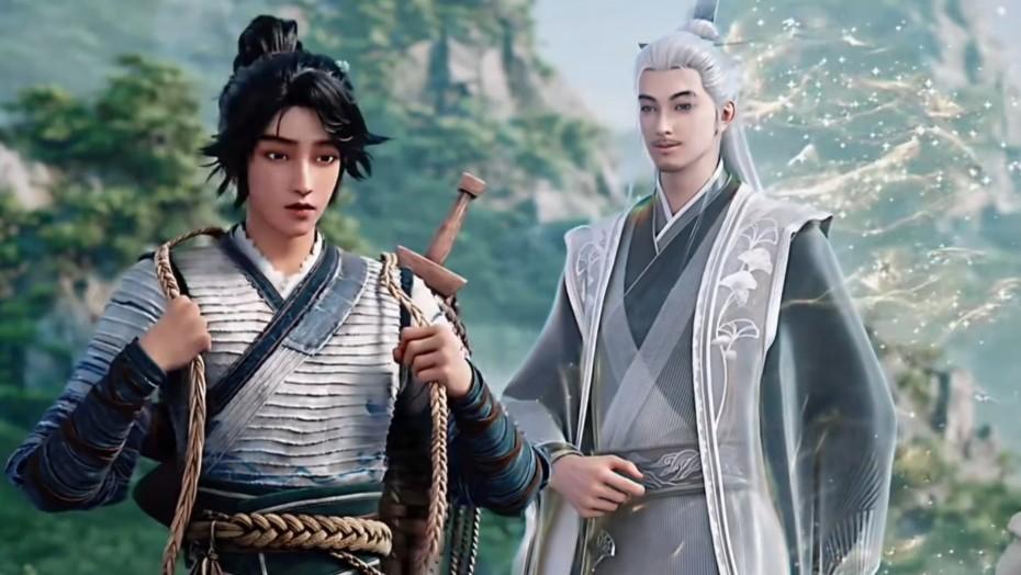 《剑来》动画第二季，制作投入是顶级规格。屏幕里的角色在慢条斯理地讲道理。进度