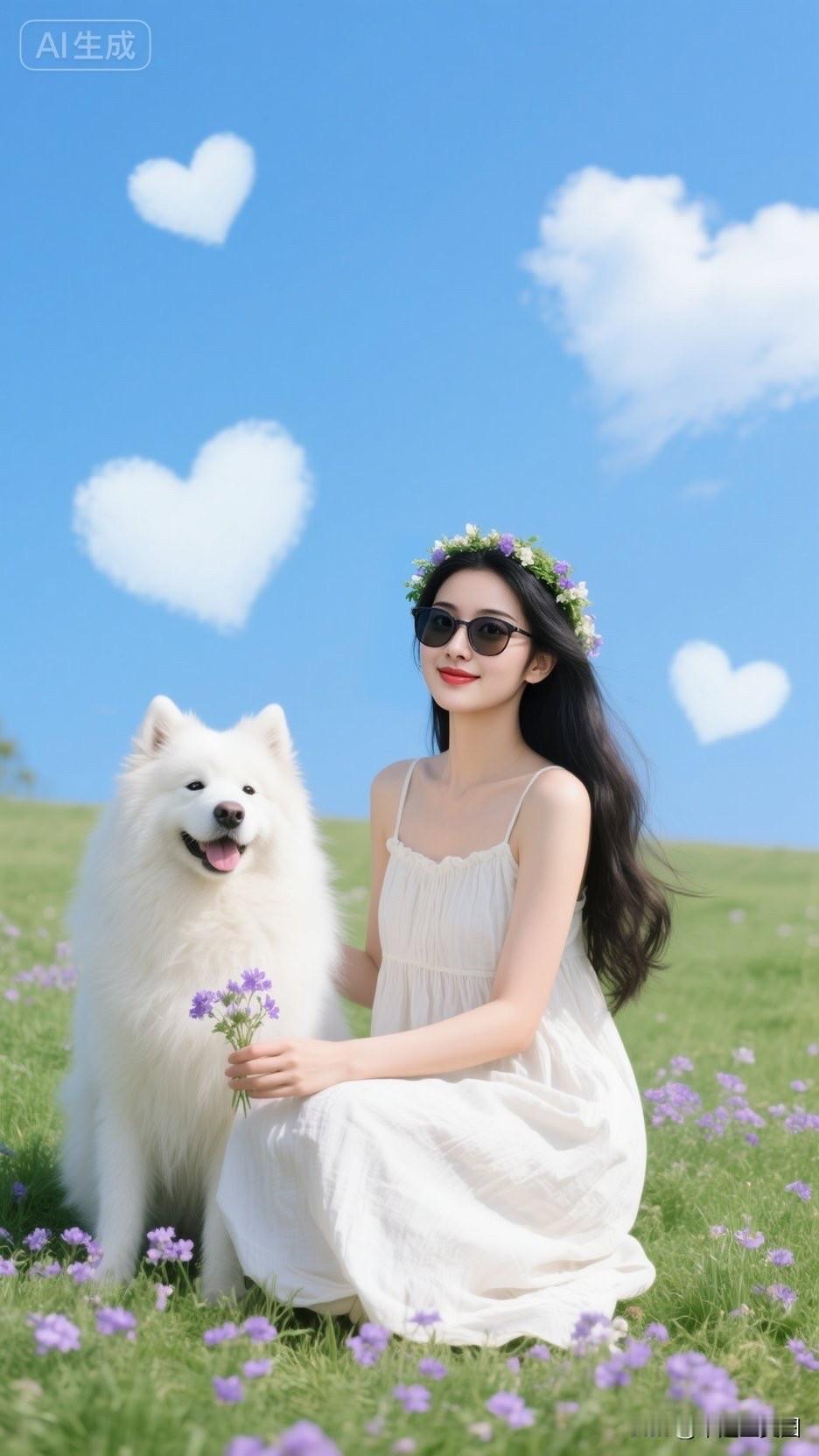 与心爱的狗狗在花海中享受美好时光🌸🐾