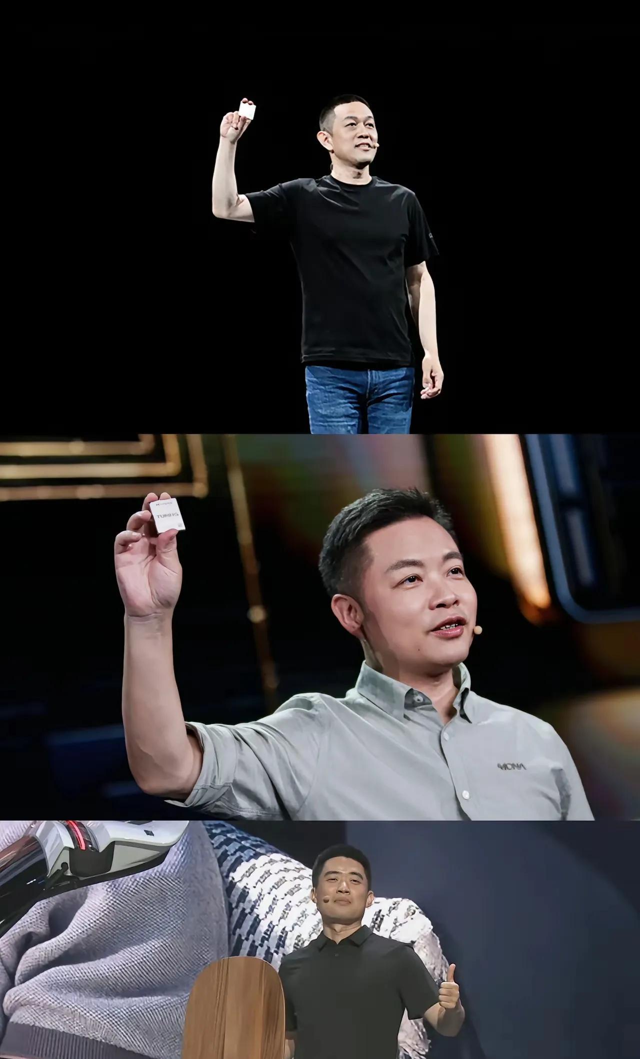 这张图让我想起来一句话，搞导弹的不如搞茶叶蛋的。蔚来和小鹏都在自研芯片，而且投