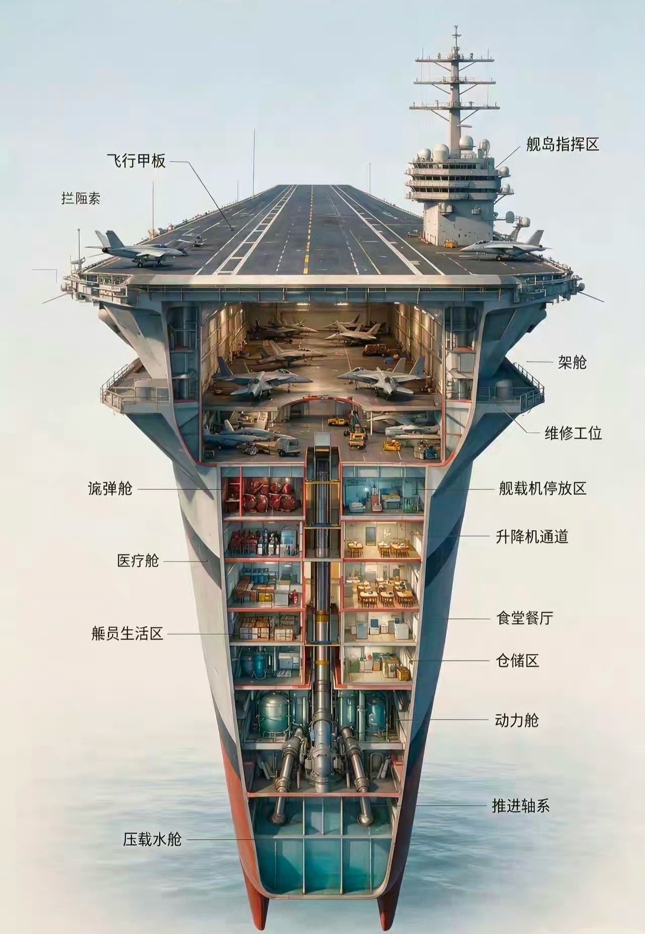 建造一艘航母有多难看看结构就知道了