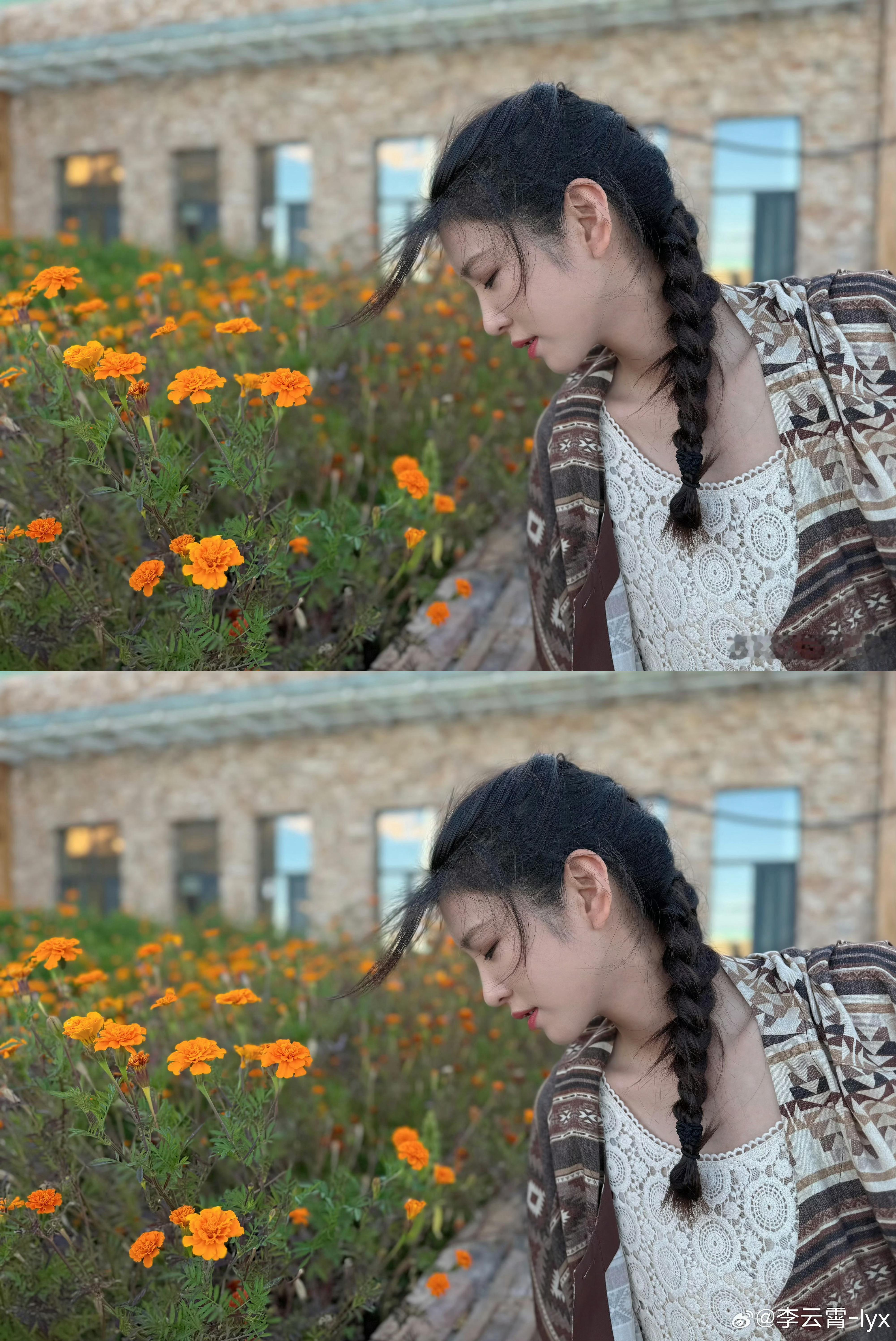 李云霄今日份微博更新，景美，人也美！