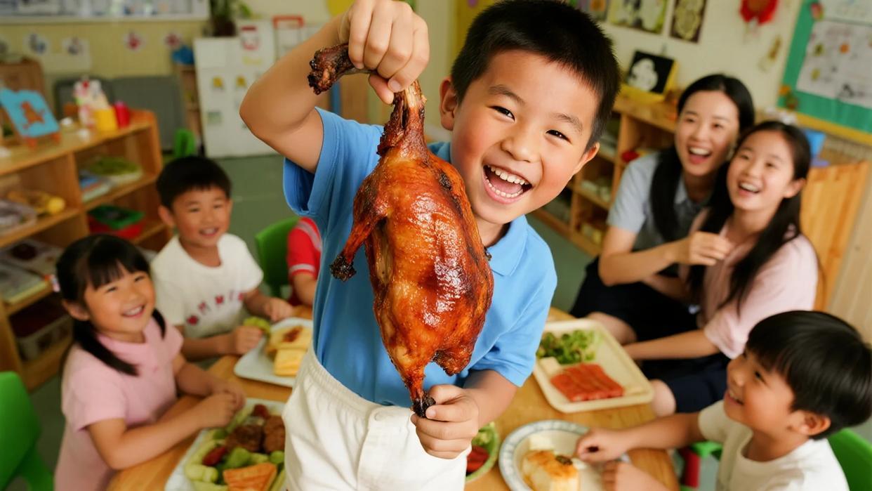 幼儿园让带水果，儿子抽到“整只烤鸭”，老师竟要求我家出全班的！我毫不犹豫订了70