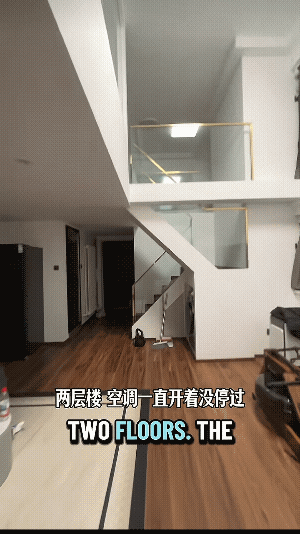 英国小哥夸赞在中国生活成本低得有点“不真实”，他租了个两层的复式，空调从早开到晚