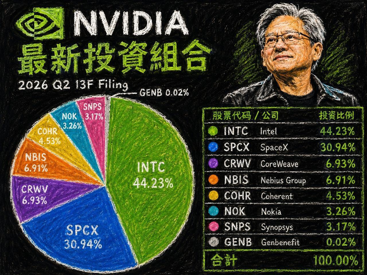 原来这些AI巨头全都穿的是一条裤子。。。。英伟达二季度持股名单曝光，排在