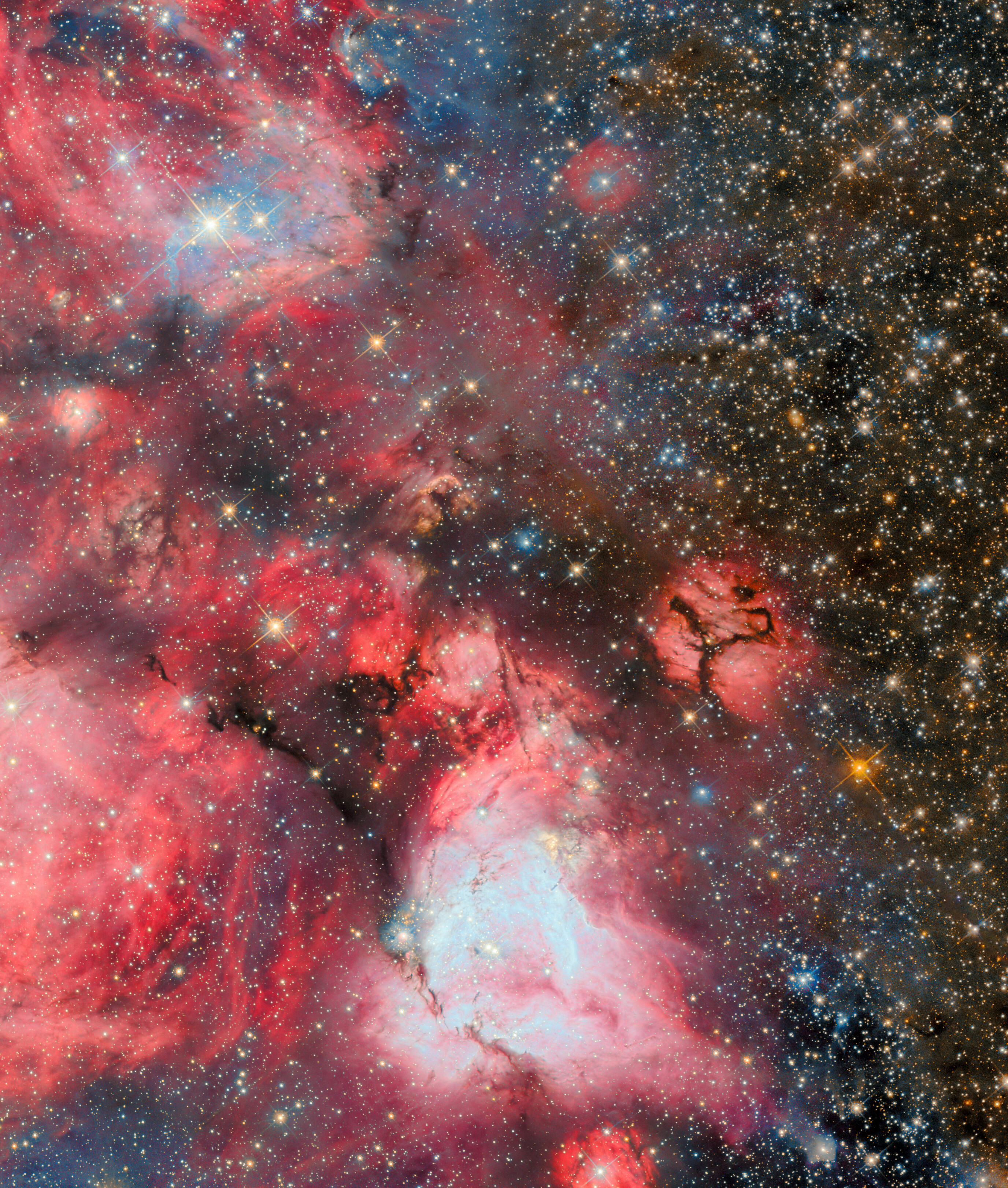 【哈勃捕捉大麦哲伦云N159星云新生恒星吹出巨型气泡】ESA与NASA联合发布的