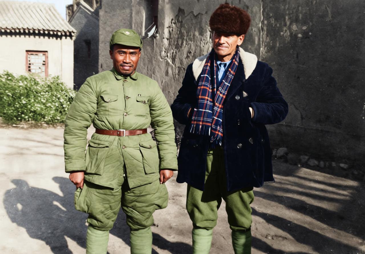 1937年12月，山西八路军野战总部（临近晋东南根据地），美国海军陆战队军官埃文