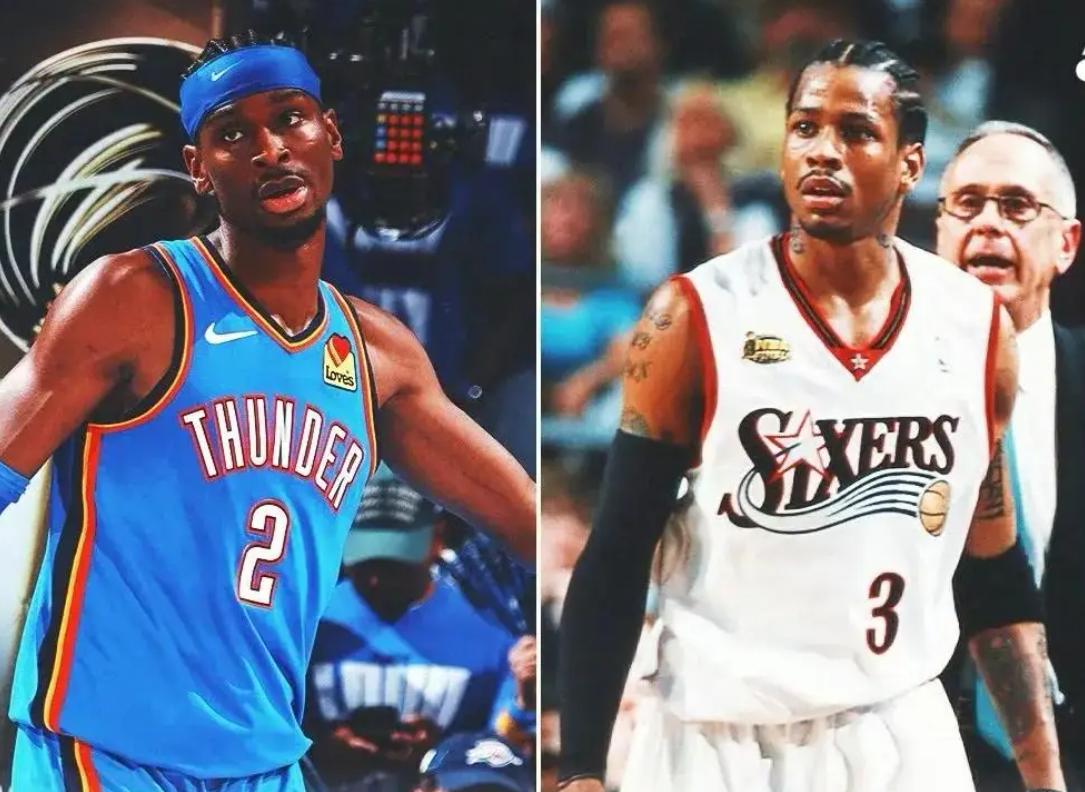 SGA现在是什么级别的球星呢？他是超越艾弗森的存在。 亚历山大连续4个赛季得