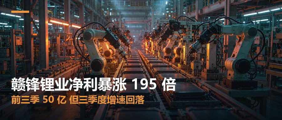 净利润暴涨195倍，但拆开季度一看，增速其实只有35%。赣锋锂业10月