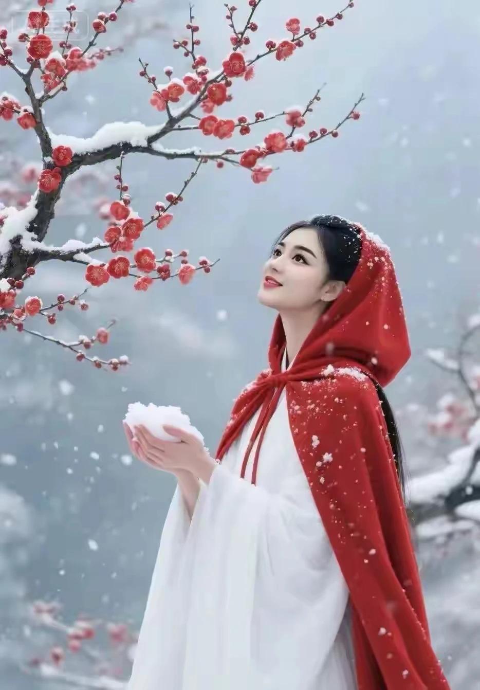 上联：独钓寒江听雪落下联：漫行野岭赏梅开