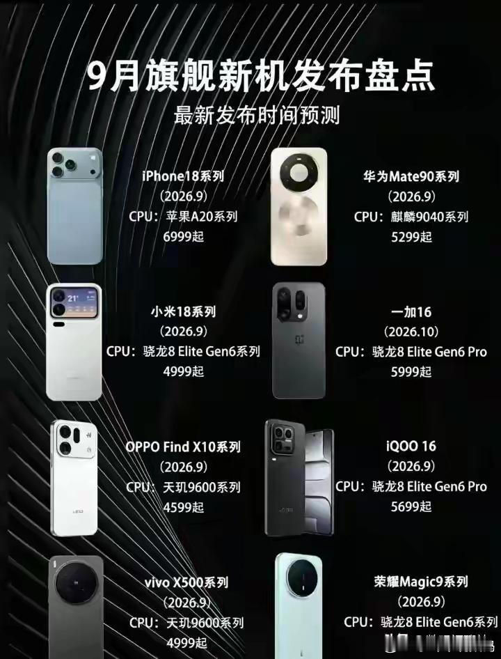 9月分旗舰大战即将拉开序幕，一眼看过去安卓阵营又集体挤牙膏。骁龙8Elite