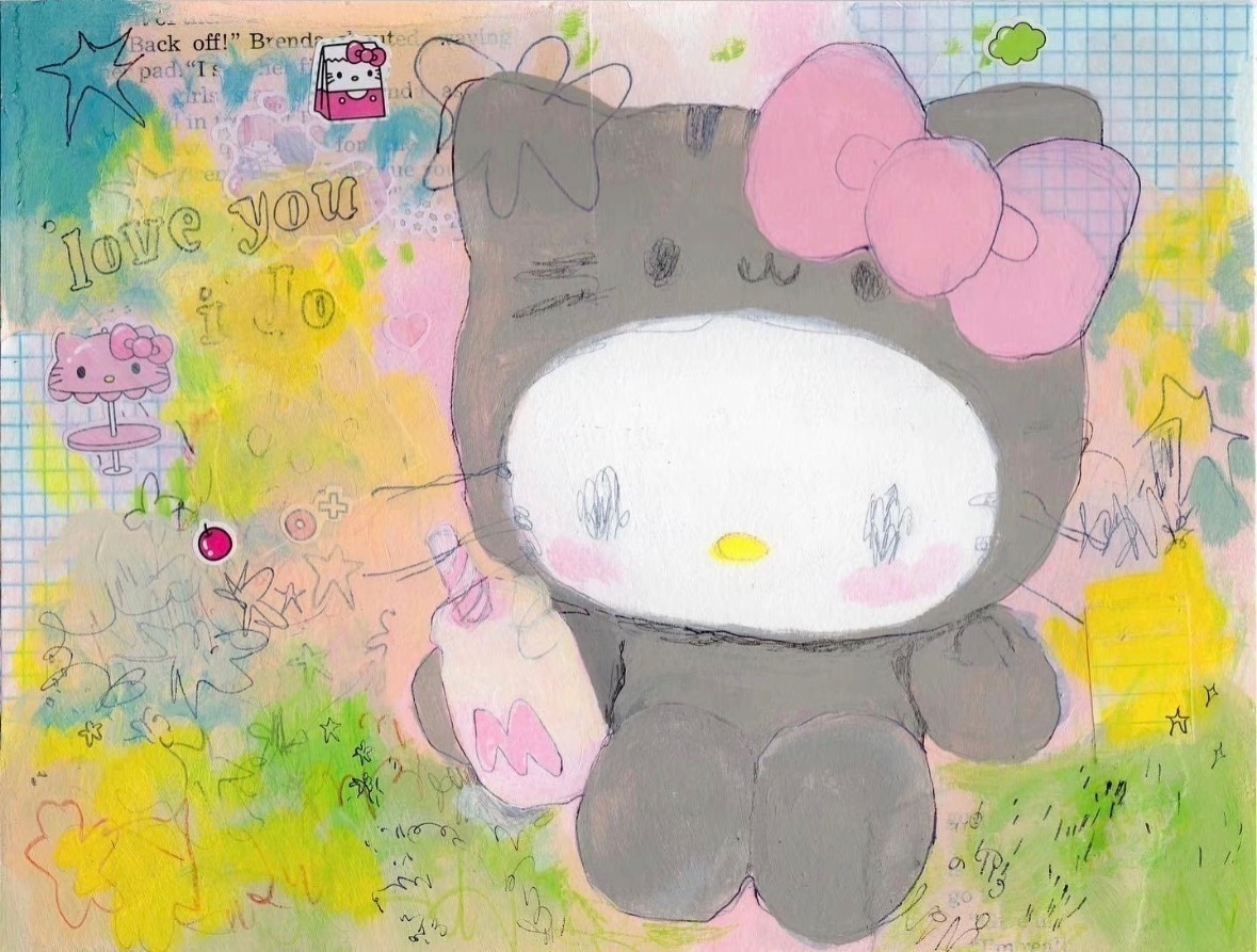 苹果壁纸｜一组杂图｜HelloKitty壁纸｜少女壁纸｜简约壁纸｜聊天背景图｜白