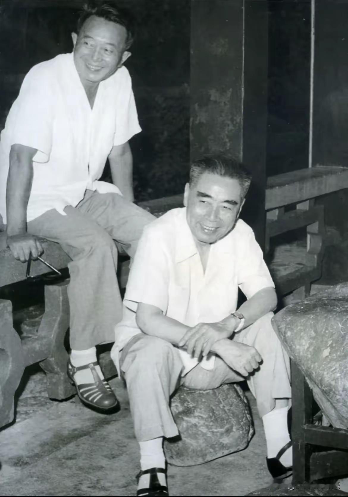 一张老照片藏尽家国担当！周总理与罗瑞卿，生死相托的革命情谊一张泛黄老照片，