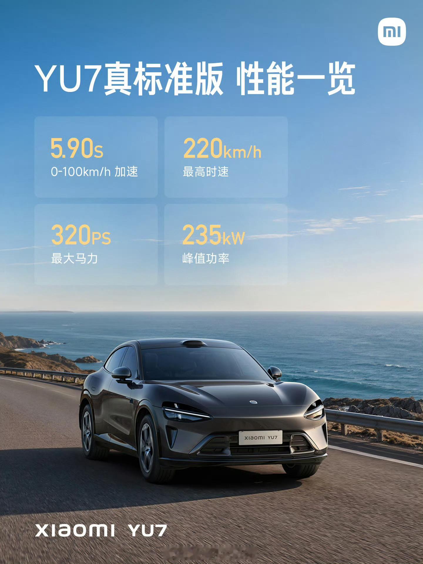 小米YU7标准版开始交付23万出头，比ModelY车价便宜3万、智驾省6.4