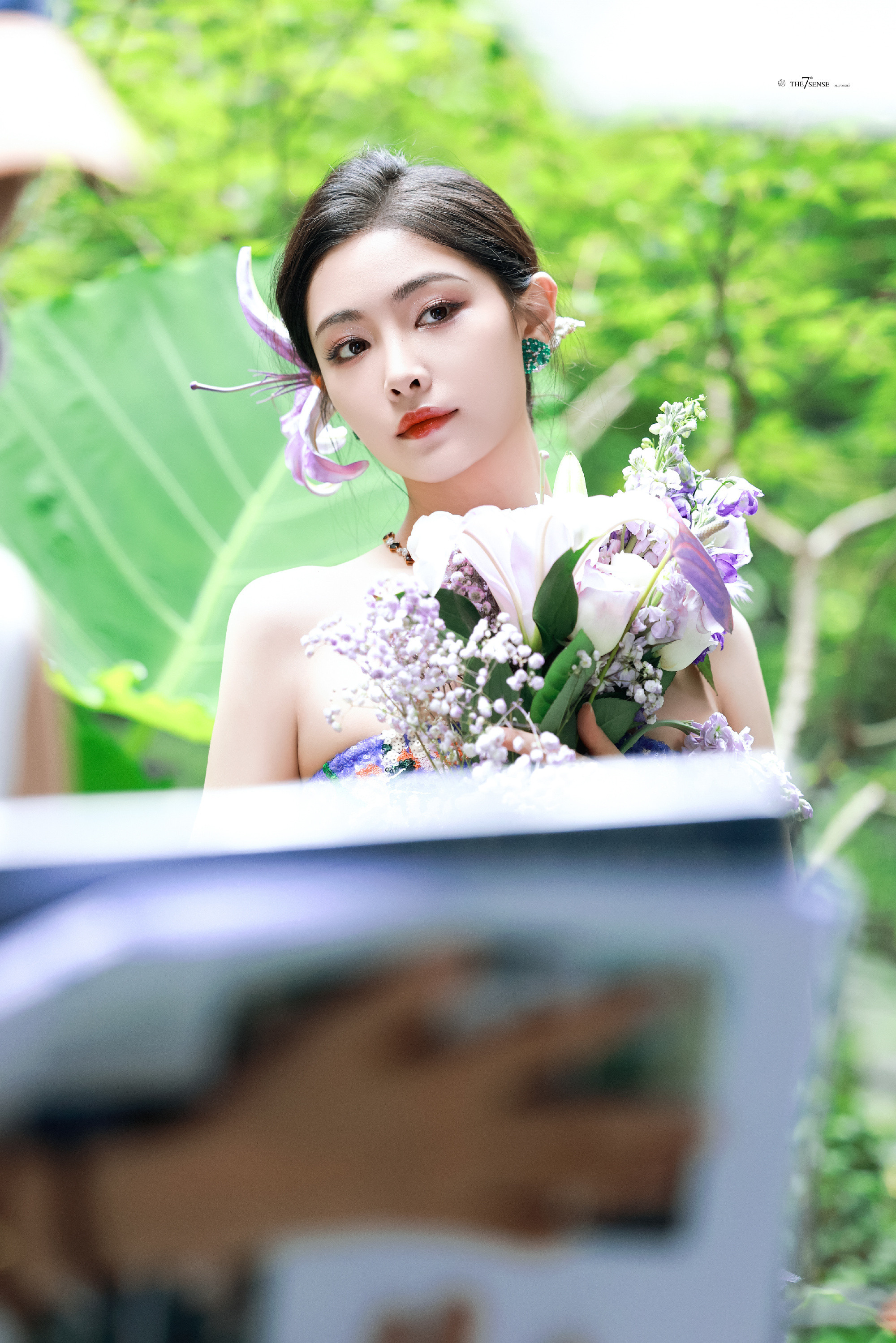许佳琪，少女花裙，不期而遇的绚烂美丽。许佳琪