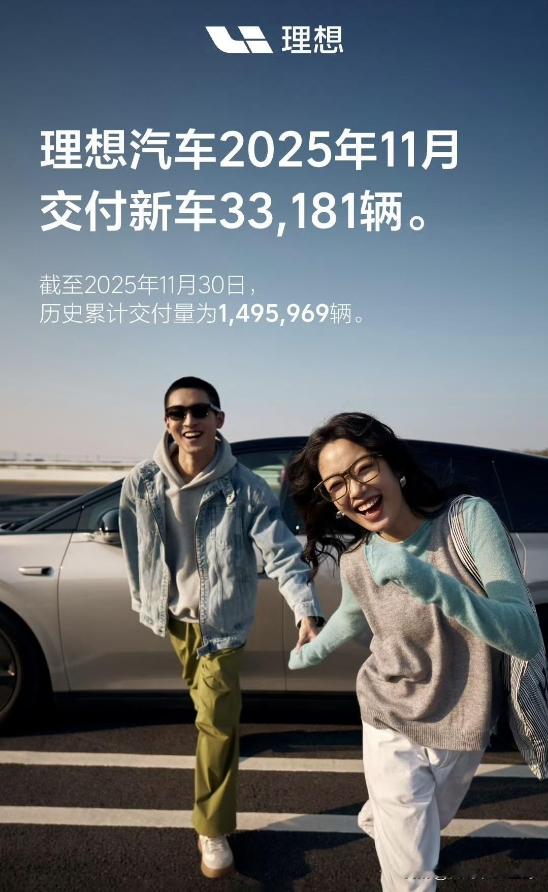 理想汽车11月交付33181辆。环比10月份31767辆，略有回升。不知道纯