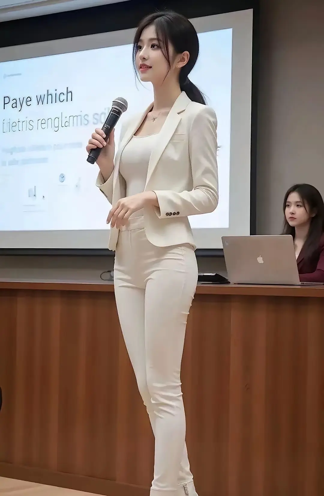 今天上礼仪课，老师这颜值可以吧？有没有喜欢的？