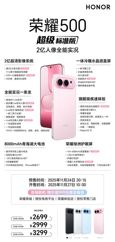 荣耀现在开发布会太快了，荣耀500这么重要的产品，发布会用了不到50分钟，中间还