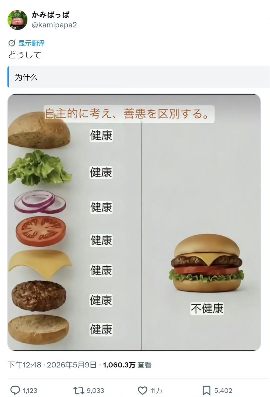 去掉芝士和酱就比较健康。