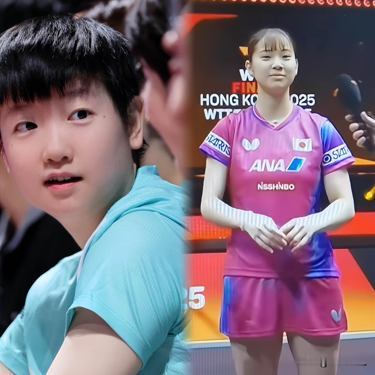 看到长琦美柚的赛后采访，我差点没绷住。面对孙颖莎，这位日本“金花”直言：赢球