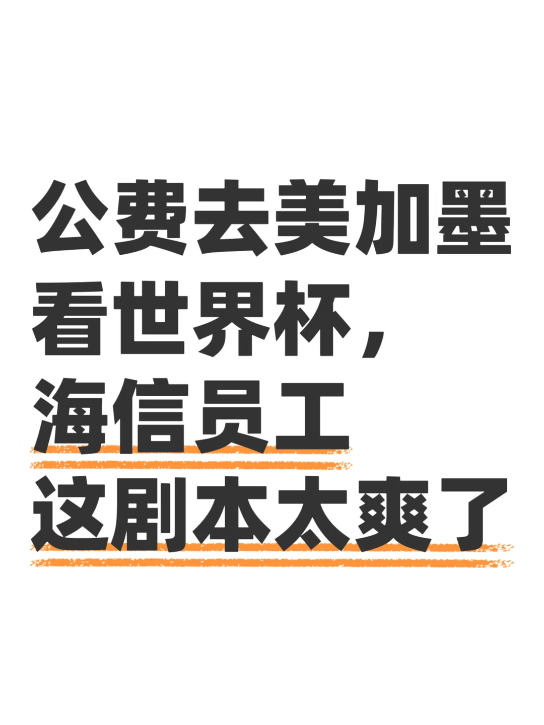 海信员工公费看世界杯，这谁看了不酸