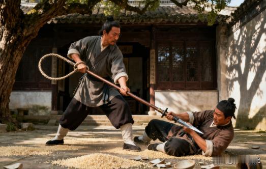 清雍正年间，江苏无锡武术大师范龙友正在吃饭。谁料，徒弟王贵突然手持长矛向