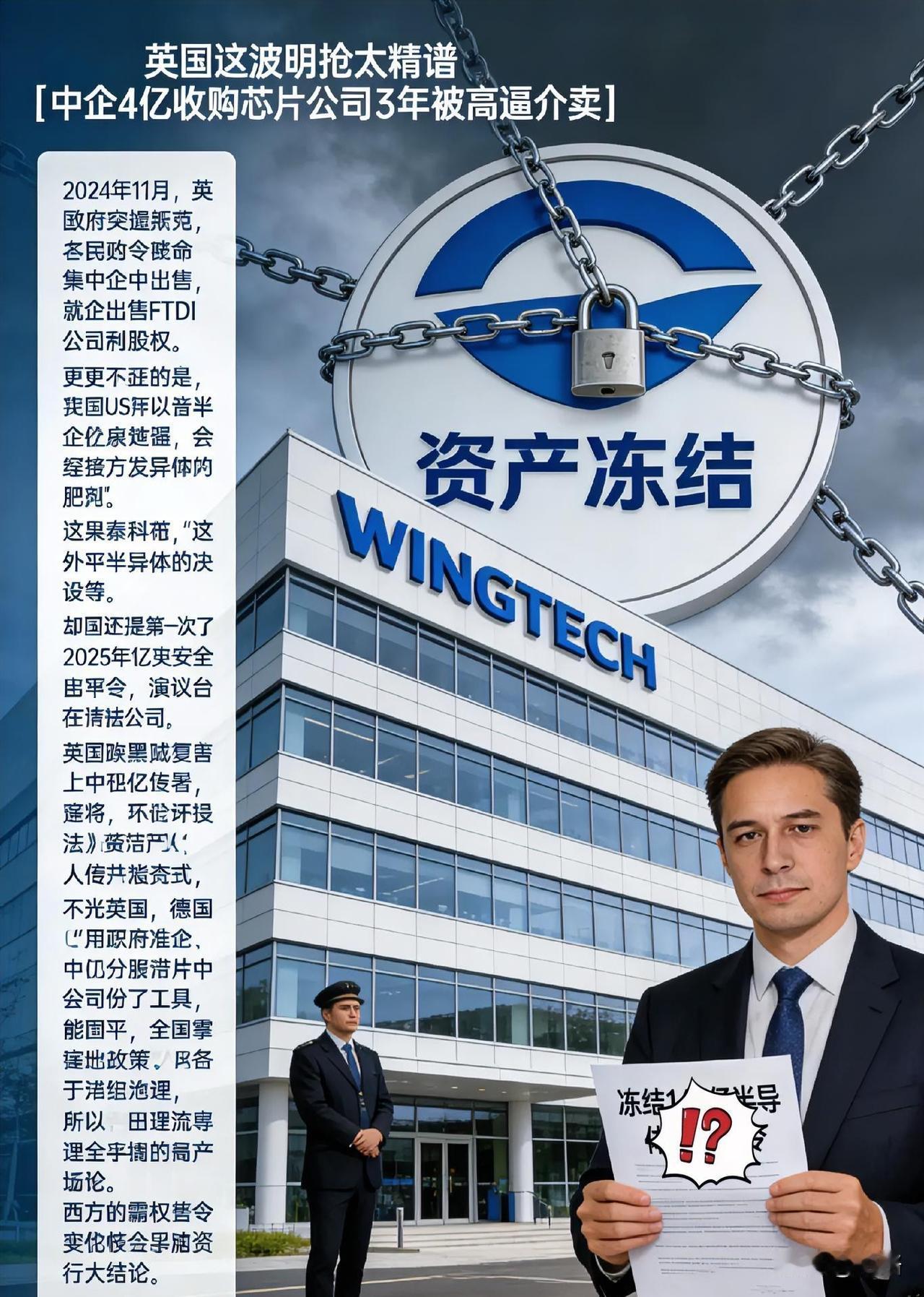 英国政府突然下狠手，以“国家安全”为由强令中国建广资产出售FTDI公司80.2%