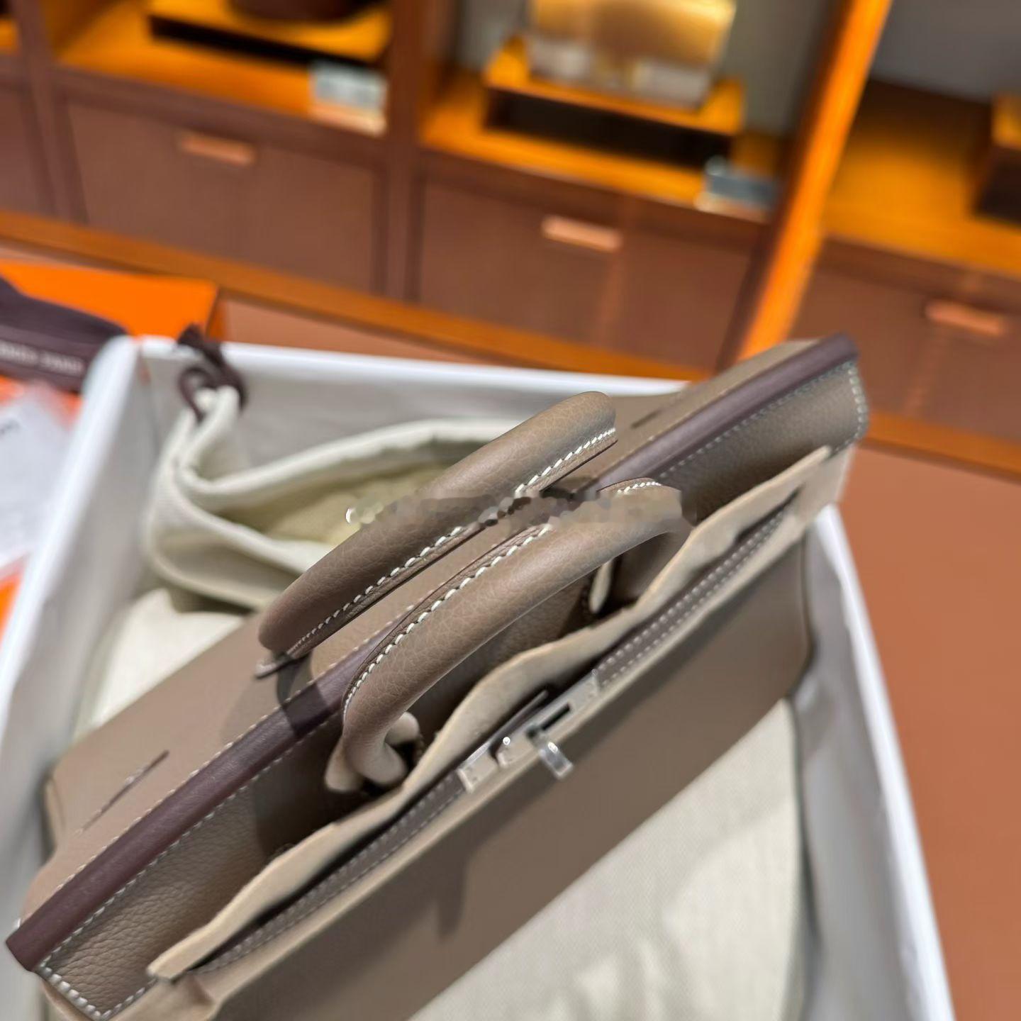 Birkin25Togo18大象灰银扣爱马仕hermes