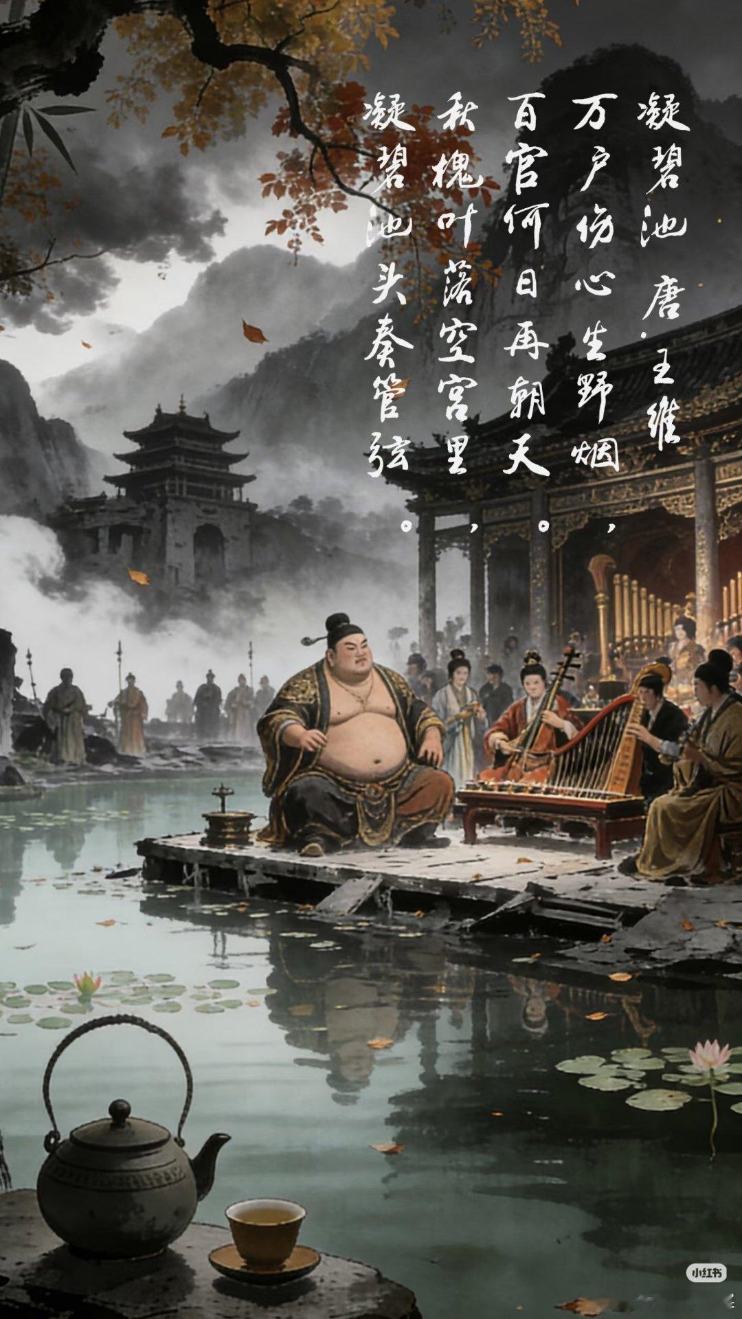 唐代大诗人王维在安史之乱中被安禄山抓住，拘于菩提寺中，被迫任伪职。他听到朋友裴迪