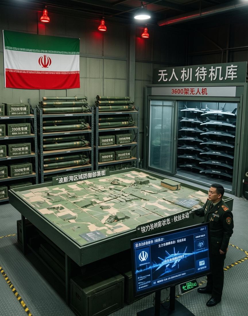 底牌未亮！伊朗官宣：700枚导弹3600架无人机仅为旧库存，主力导弹库纹丝未动
