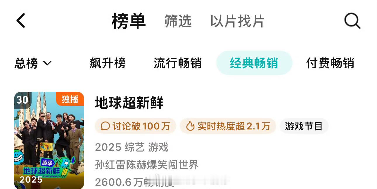 龚俊刘宇宁地球超新鲜进入鹅拉新年榜了！​​​