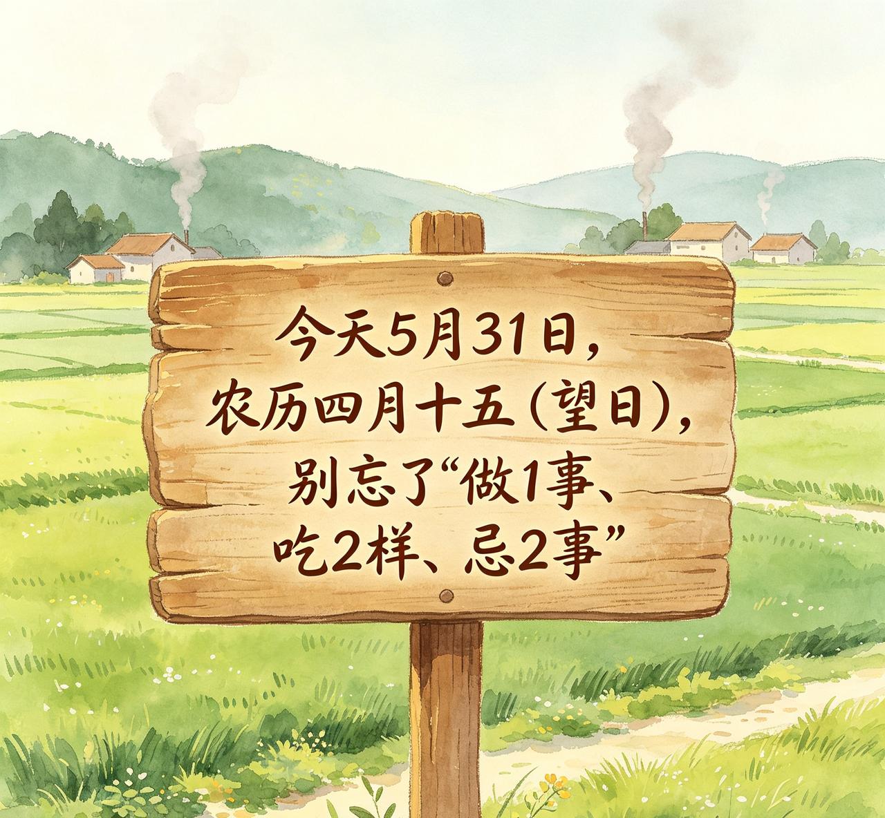 【5月31日｜农历四月十五：今天真别拼狠，记住“做1事、吃2样、忌2事”，一家更