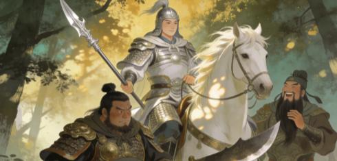 周仓被赵云打败后，关羽连说厉害。周仓说：“枪出如龙，确实厉害。”关羽说：“我说的