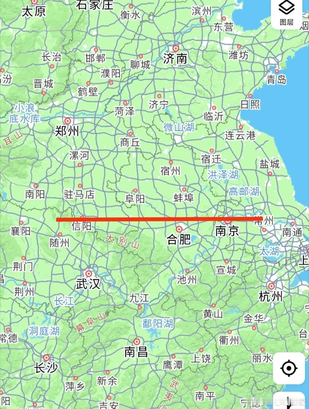 一个冷知识，南京和信阳的纬度是一样的，南京是南方省会城市中纬度最高的，竟然跟信阳