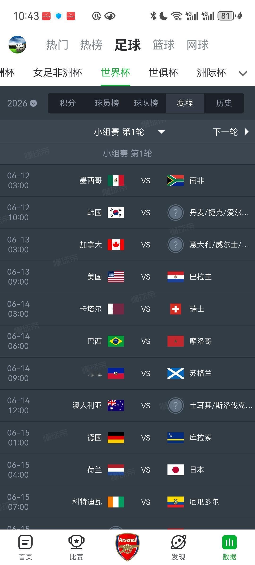 明年世界杯周末早上黄金时间（不用熬夜不用上班）赛程！阿根廷和葡萄牙赛事不少，具体