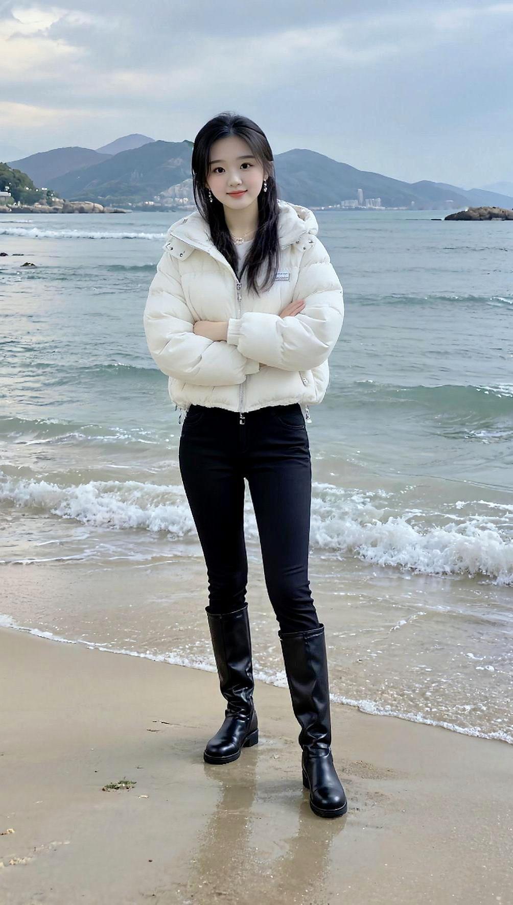 后面风景漂亮吧小姐姐颜值微笑