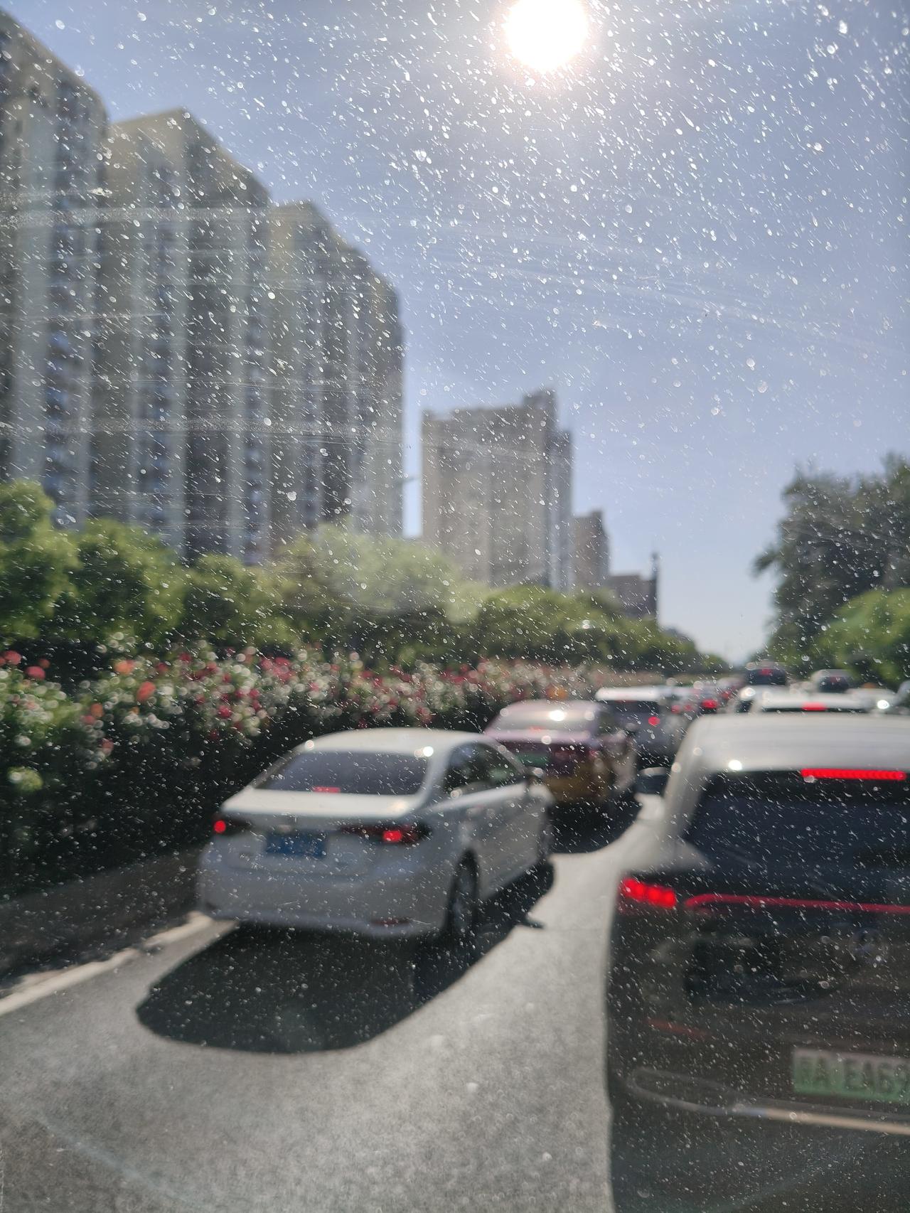 去朝阳办事，去时走四环，基本一路畅通，平时车多的地方，今天稍为车多一点。