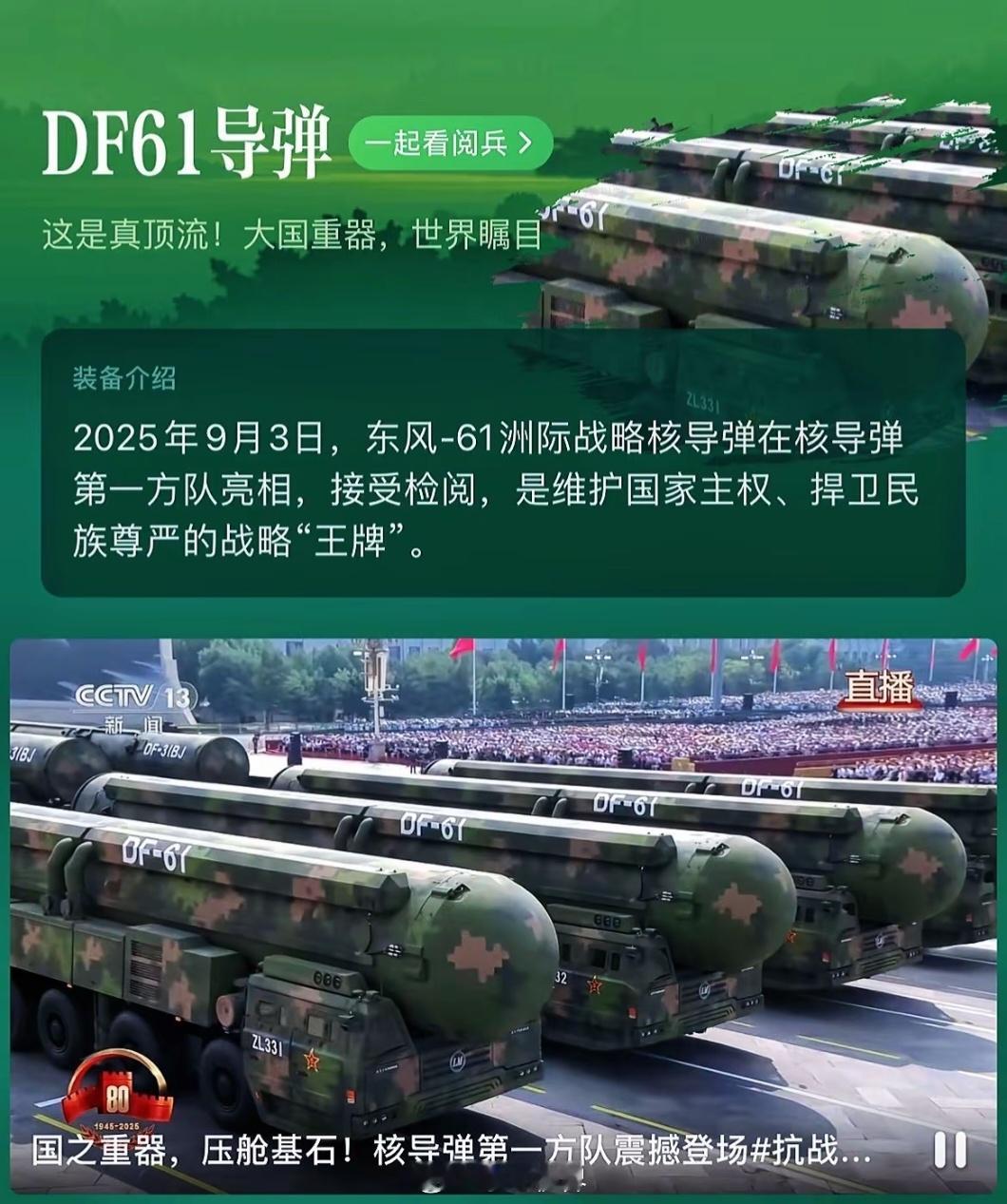 专家说东风61改变了命名规则别的不懂，就听懂了全球覆盖！当你拿出DF61，全世