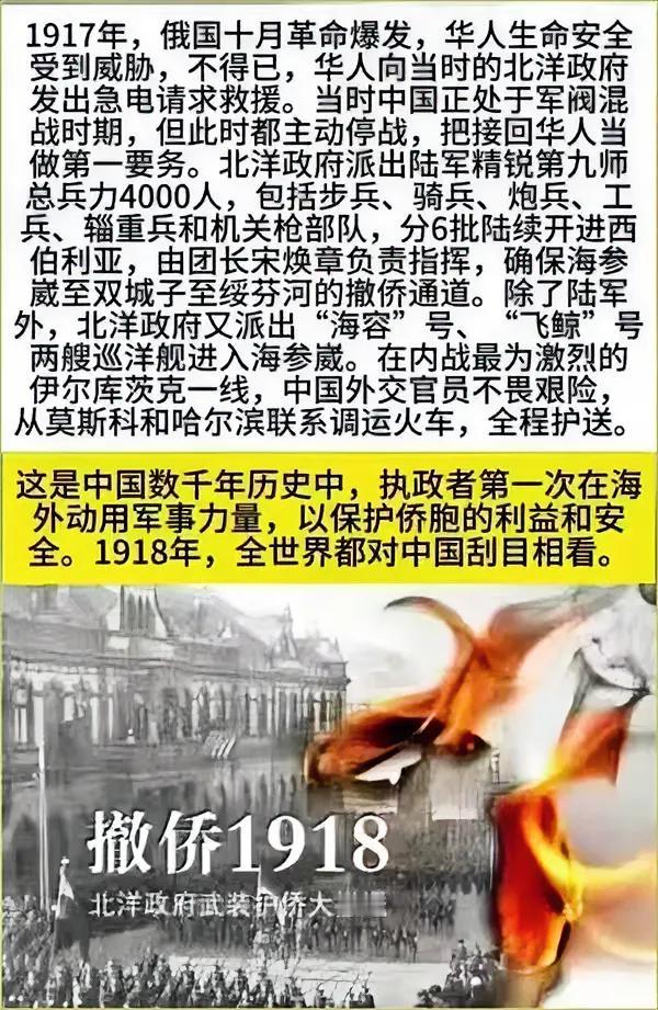 很多人都不知道的一段历史1918年一向被认为软弱无能的北洋政府，到俄罗斯武装护