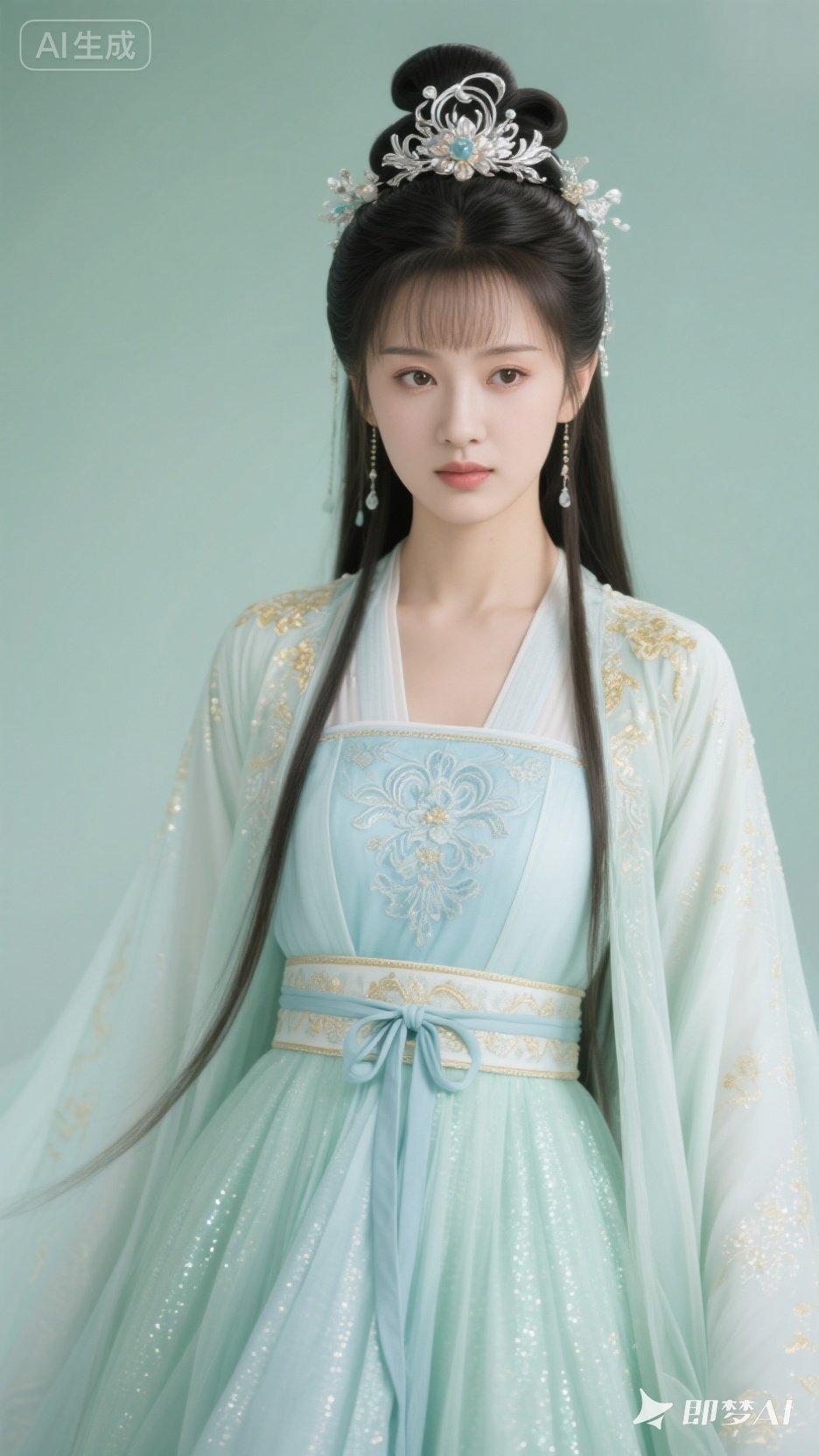 古风少女，仙气飘飘，宛如画中人