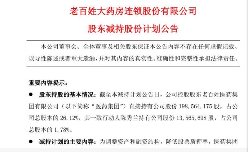股价狂飙背后：实控人已变现4亿！最近老百姓大药房这波操作可太骚了！先说个吓人