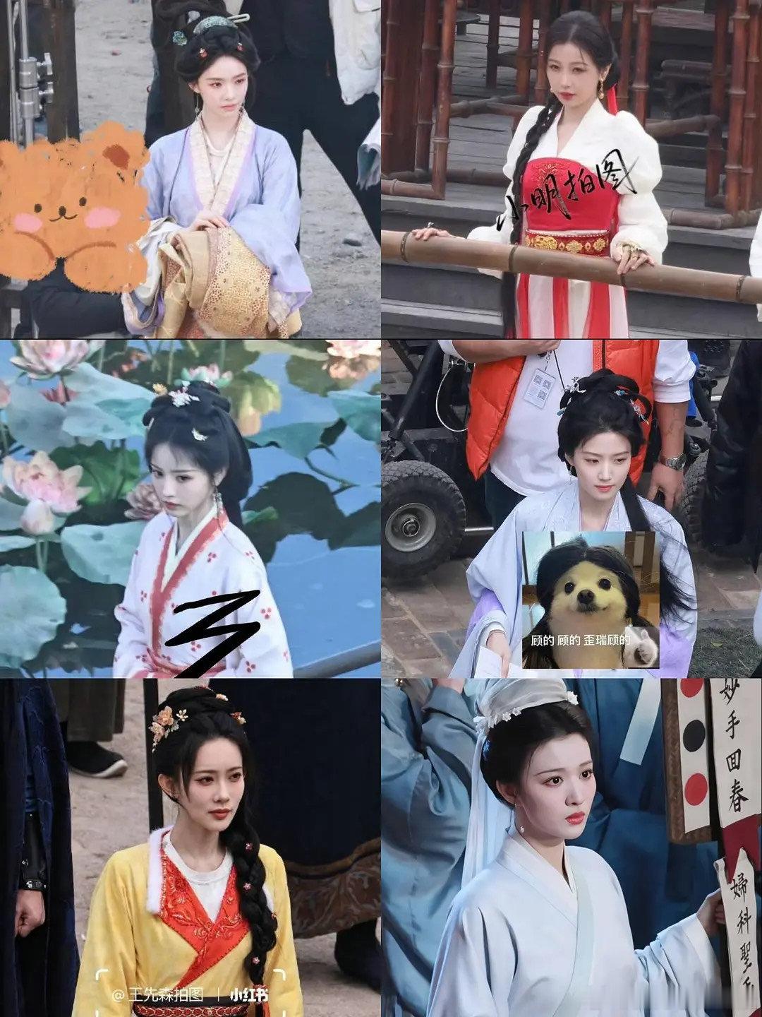 横店在拍古偶女主路透，大家状态看起来都很好啊