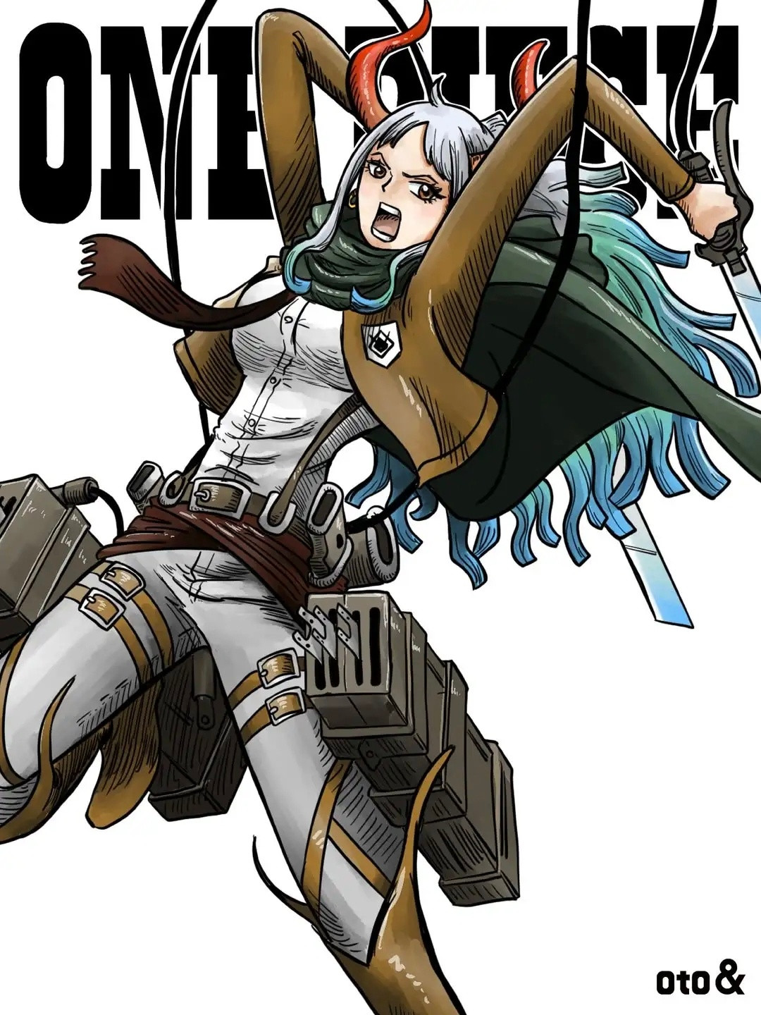 海贼王次元整活好有意思海贼王万圣节鬼公主，大和的各种装扮​​​