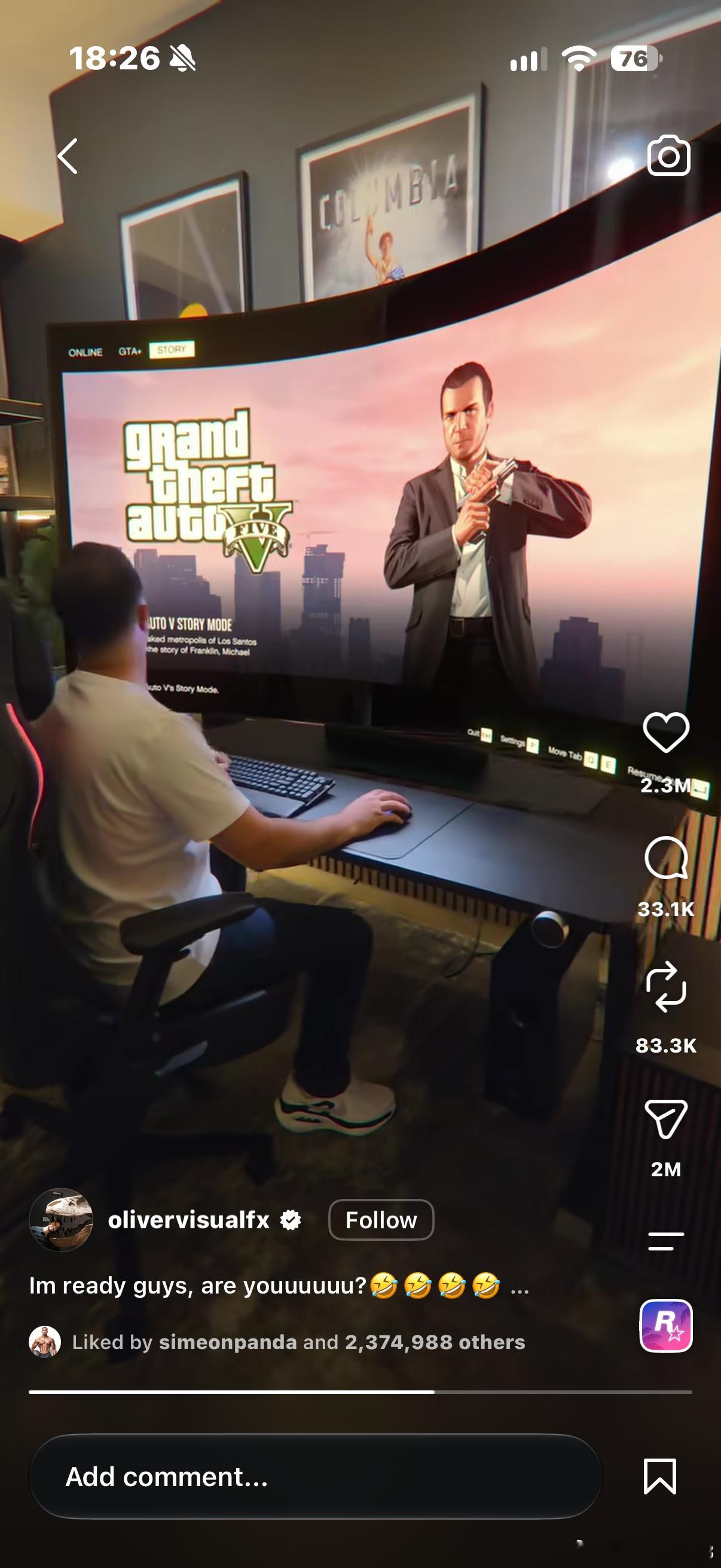 有没有准备好GTA6的，一起[大笑]​​​